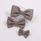 Black and White Houndstooth Bow Tie