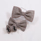 Black and White Houndstooth Bow Tie