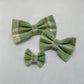 Sage Plaid Bow Tie