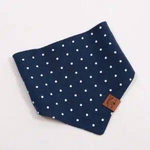 Dog Bandana Navy Polka Dots