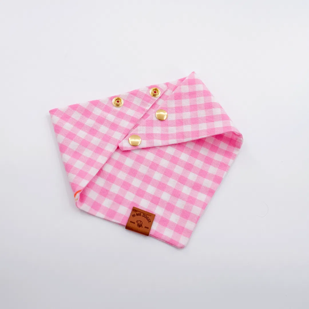 Dog Bandana | Pink Plaid Floral - photo 5