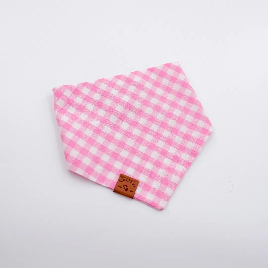 Dog Bandana | Pink Plaid Floral - photo 6