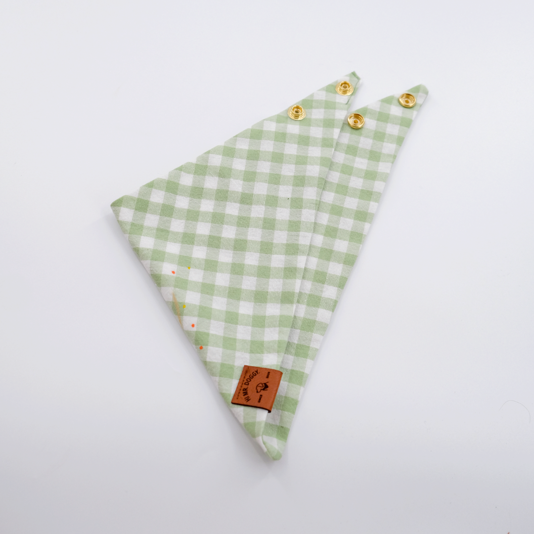 Bandana Green Checkered Little Plant - Image 4