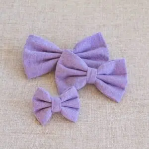 Purple Wool Dog Bow Tie