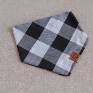 Dog Bandana Checkered Black & White