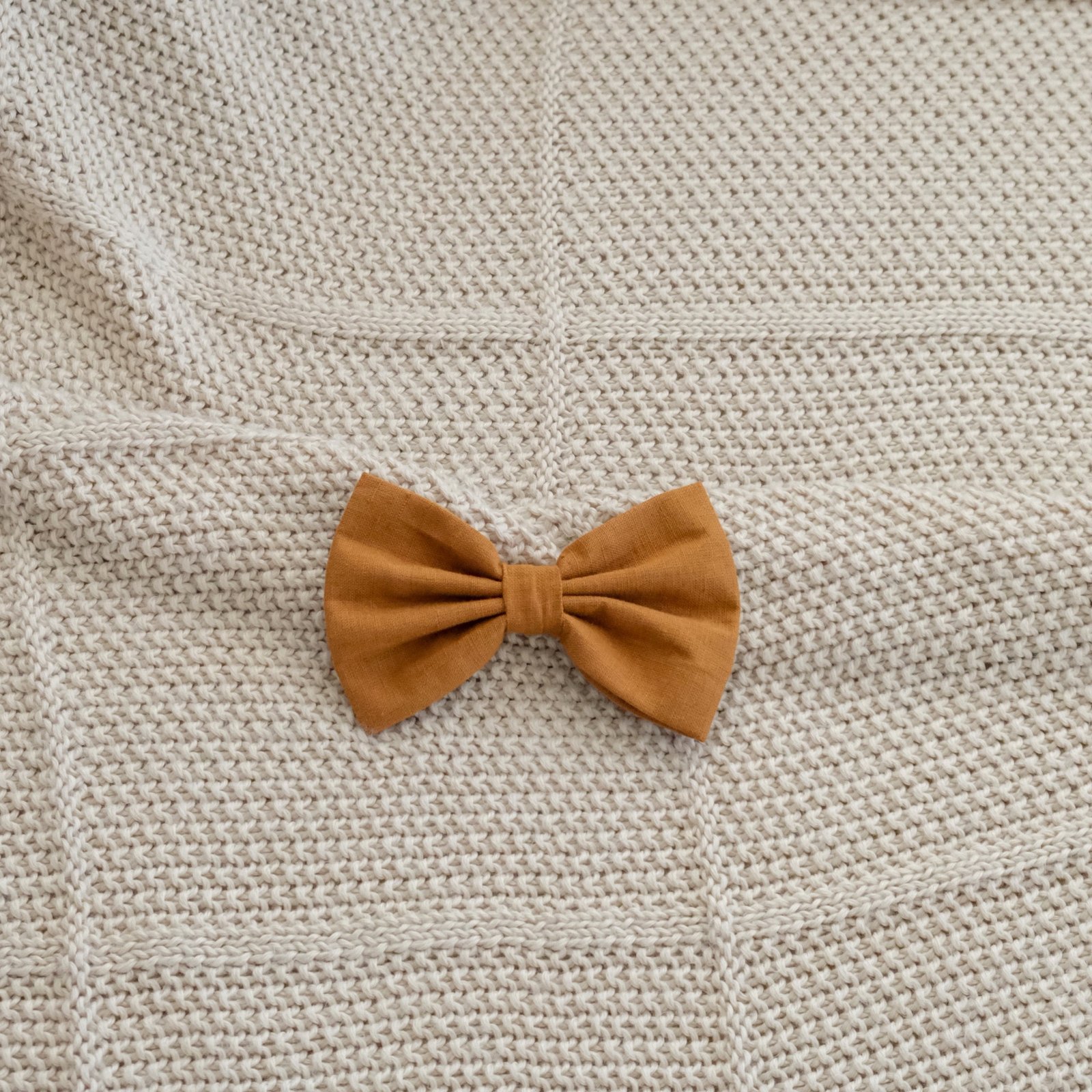 Bow Tie Mustard Linen - Image 2