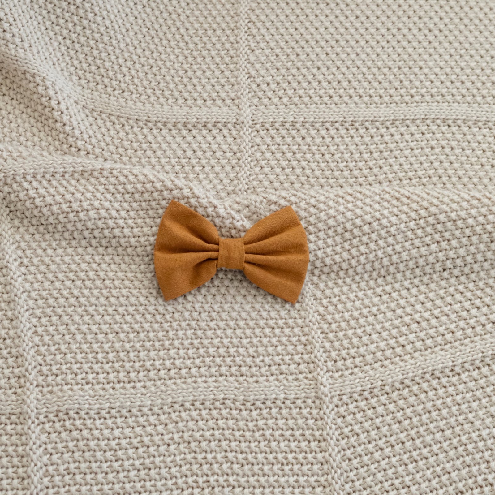 Bow Tie Mustard Linen - Image 3