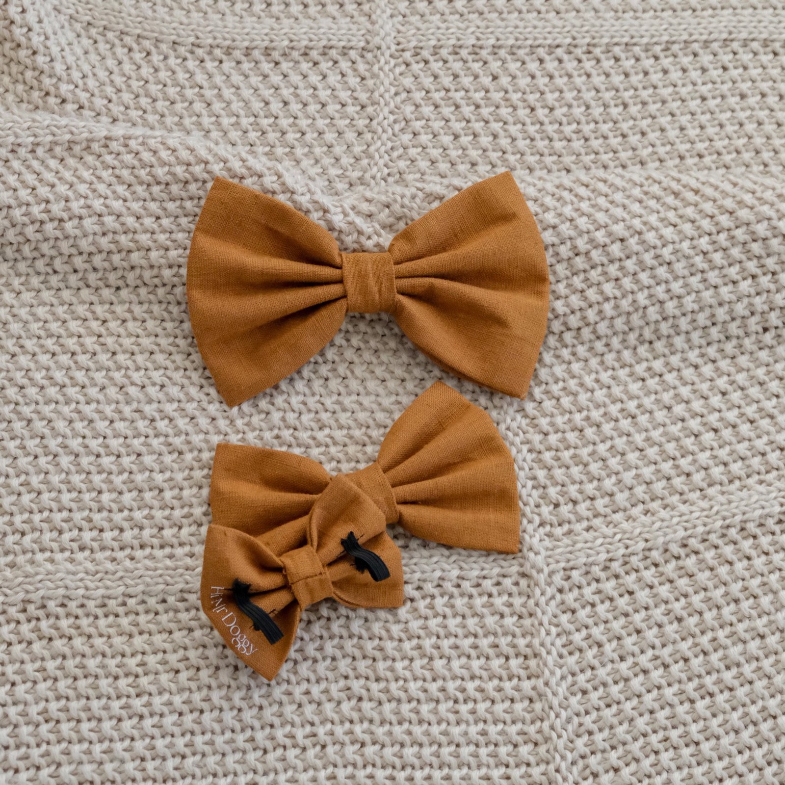 Bow Tie Mustard Linen - Image 5