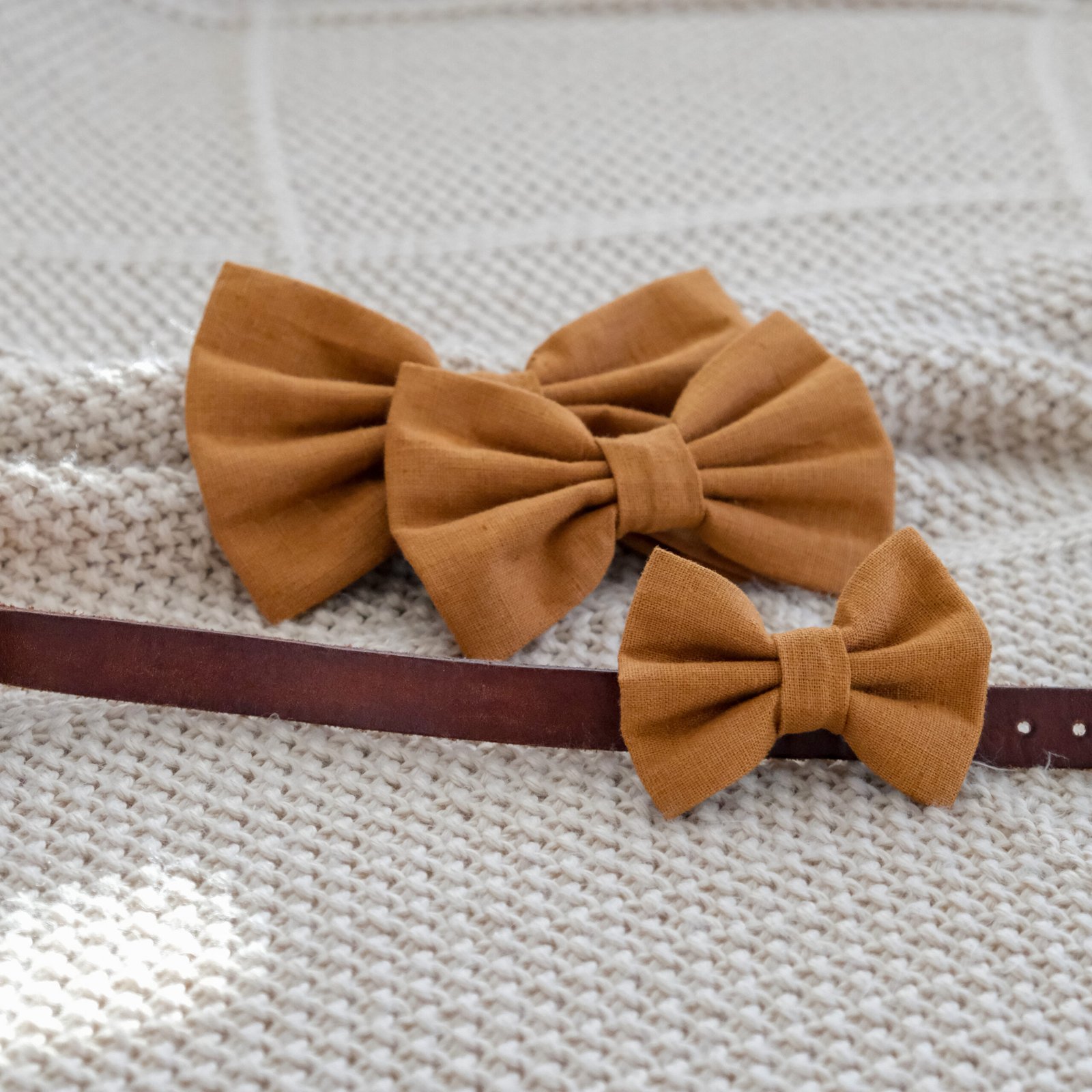 Bow Tie Mustard Linen
