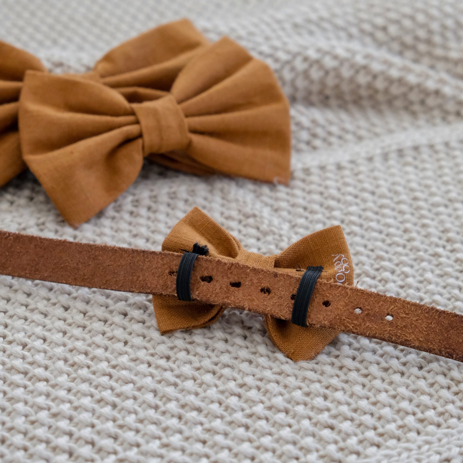 Bow Tie Mustard Linen - Image 6