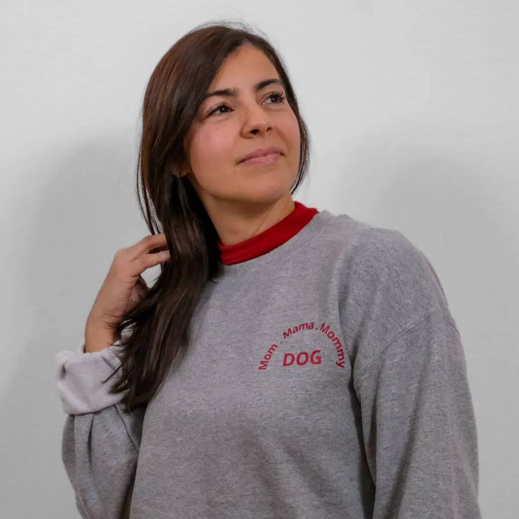 Dog Mom crewneck sweater - hi mr. doggy