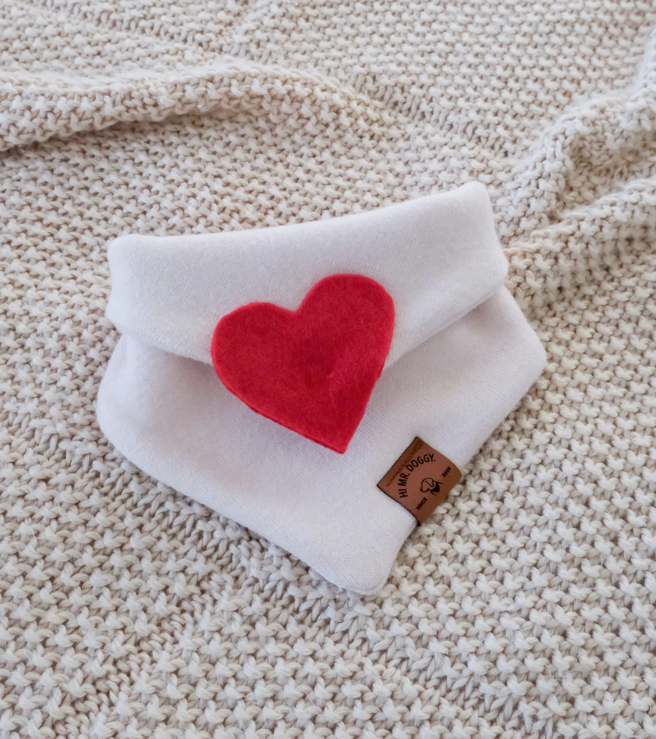Dog Bandana Cream Love Letter - photo 3