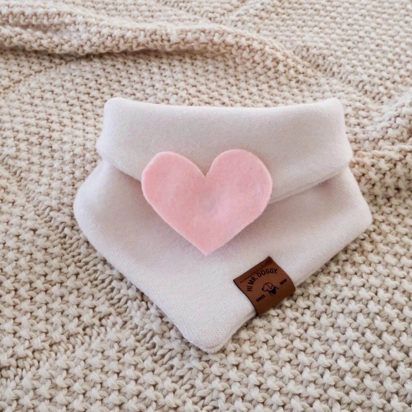 Dog Bandana Cream Love Letter - photo 4
