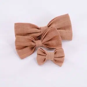 Dog Bow Tie Linen Camel