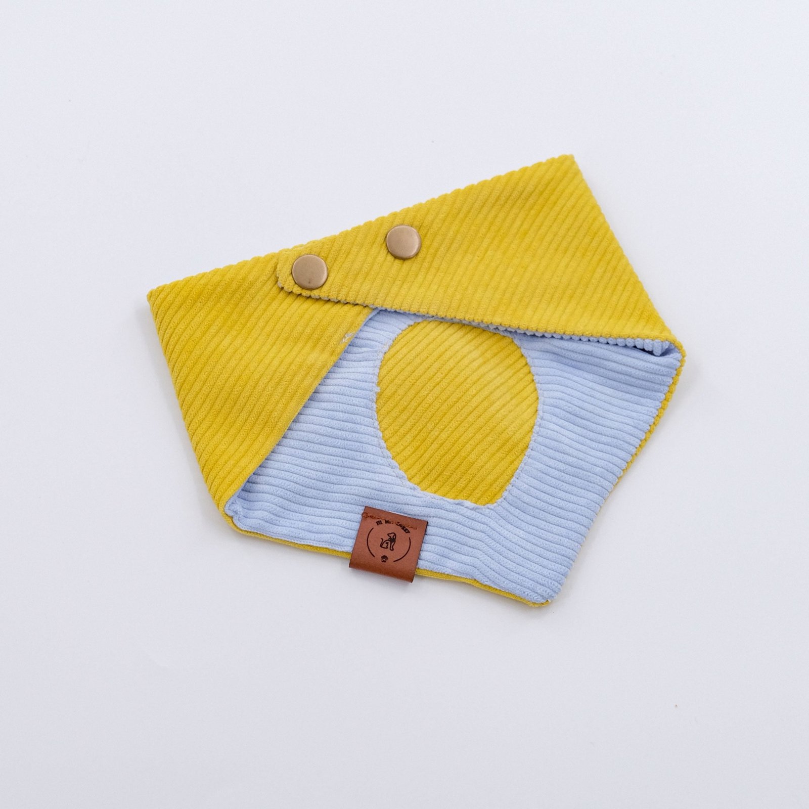 Bandana Soft Corduroy – Blue & Yellow - Image 2