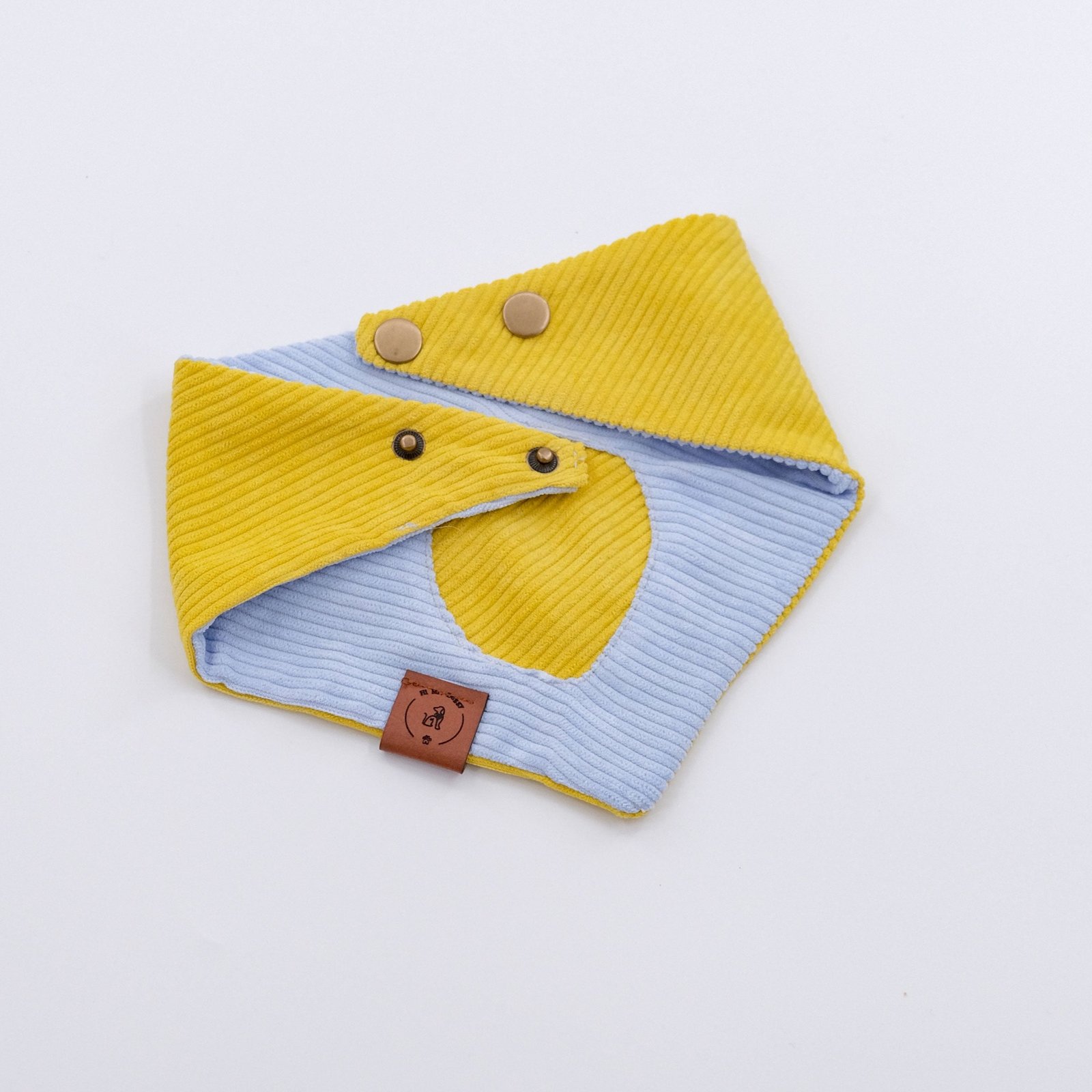 Bandana Soft Corduroy – Blue & Yellow - Image 3