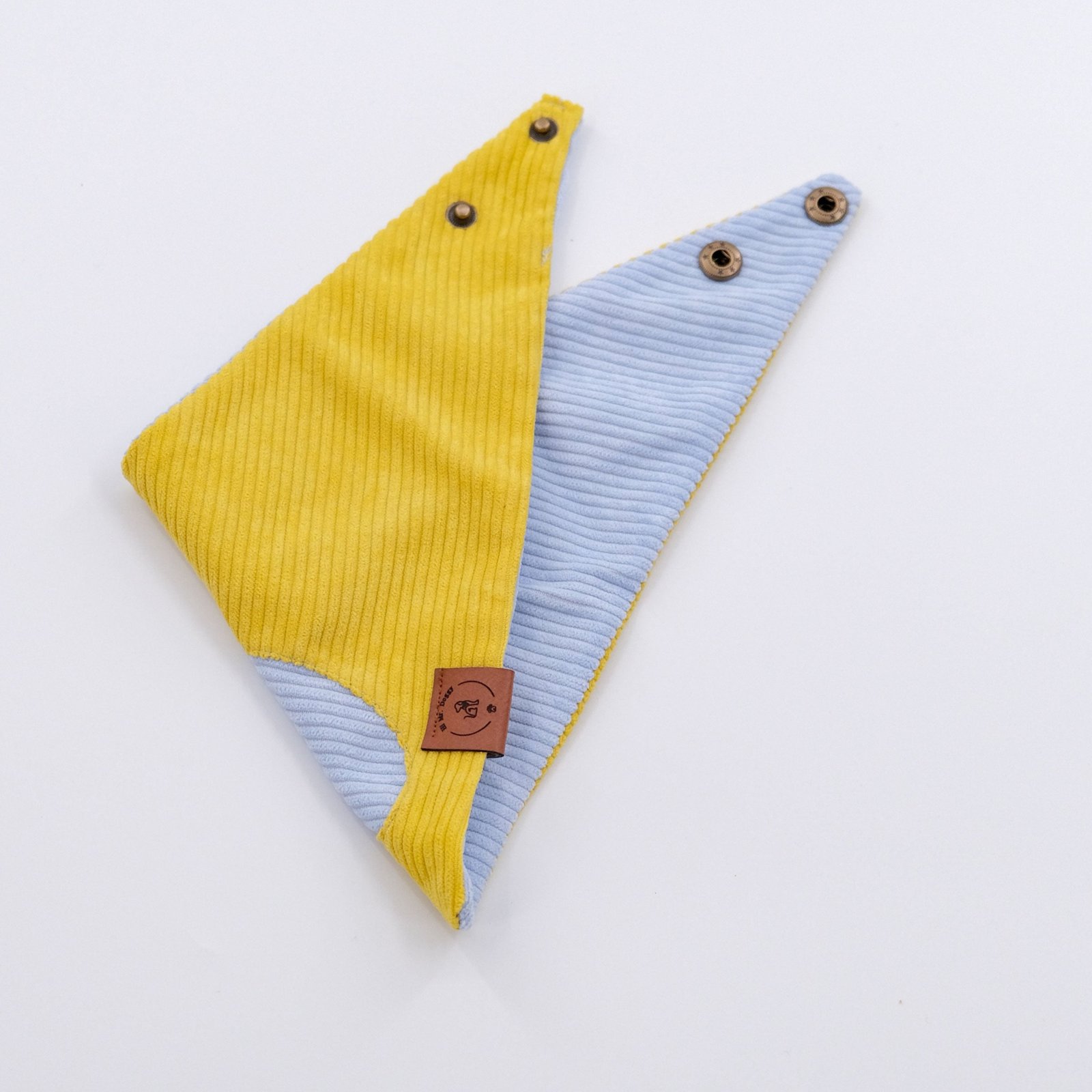 Bandana Soft Corduroy – Blue & Yellow - Image 4