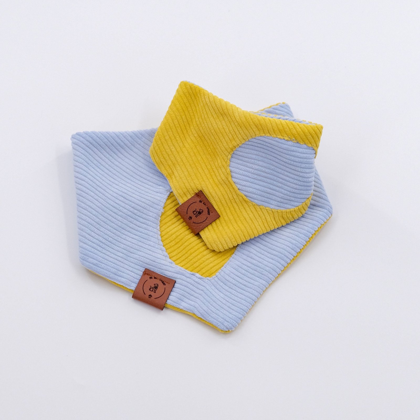 Bandana Soft Corduroy – Blue & Yellow