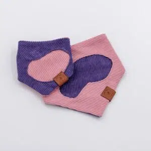 Dog Bandana Soft Corduroy – Purple & Pink