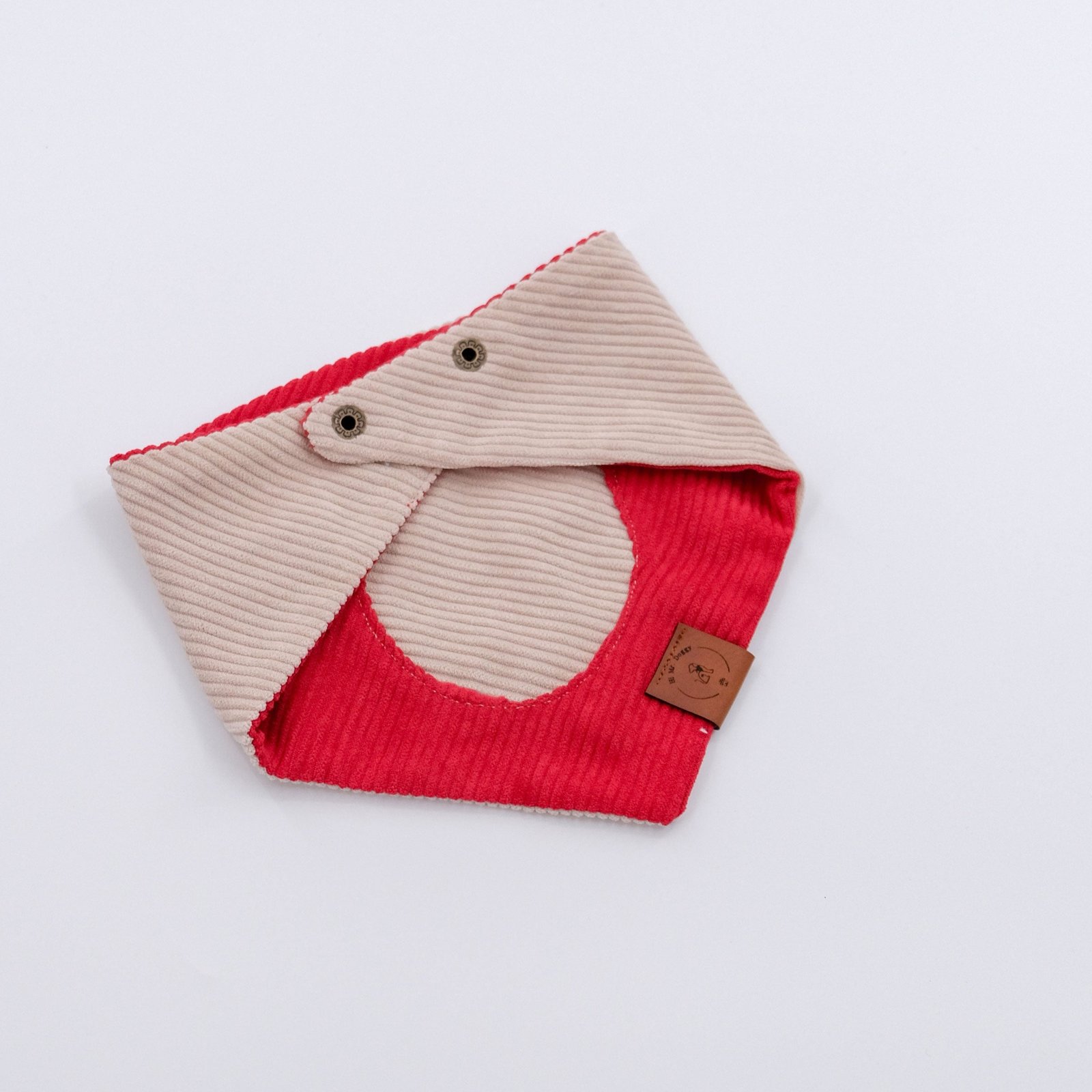 Bandana Soft Corduroy – Red & Cream - Image 2