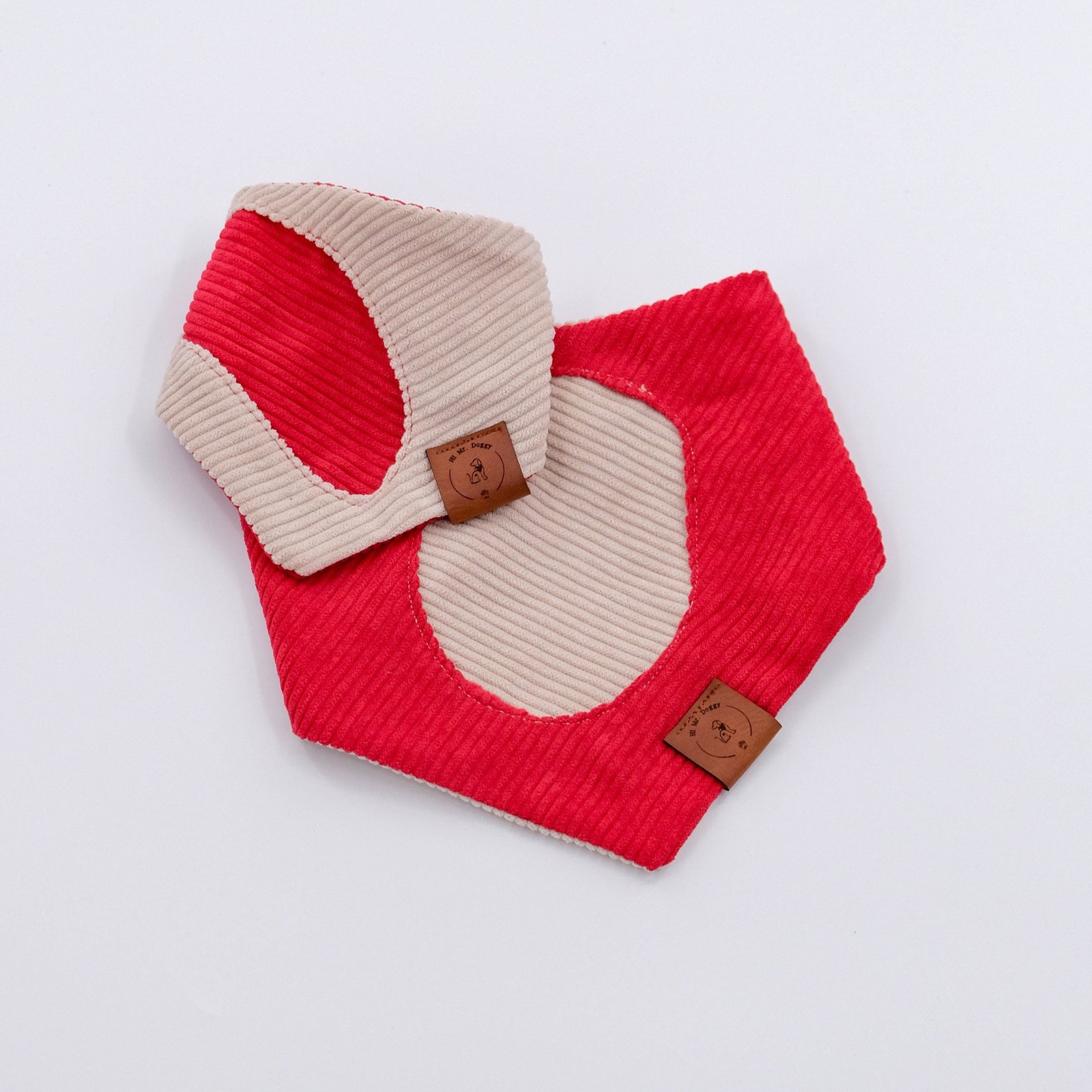 Bandana Soft Corduroy – Red & Cream