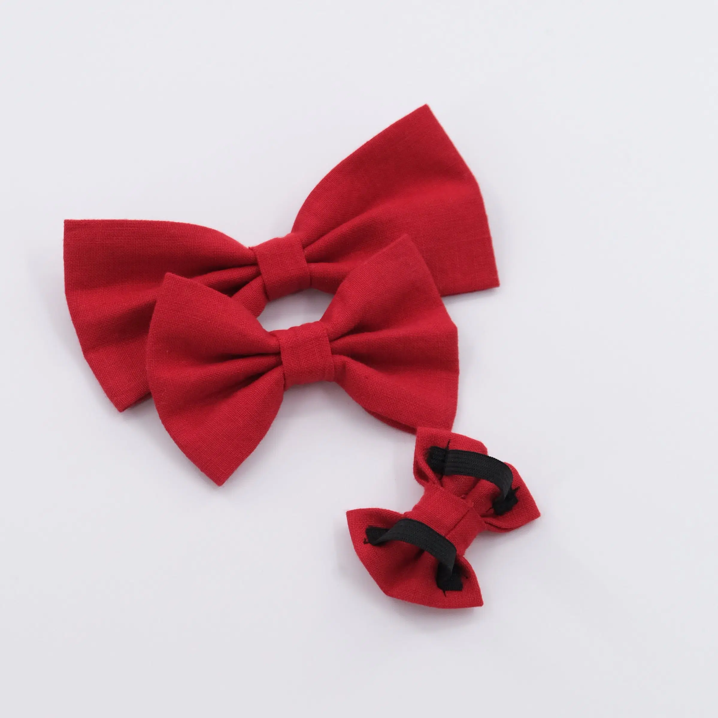 Red Linen Dog Bow Tie - photo 6