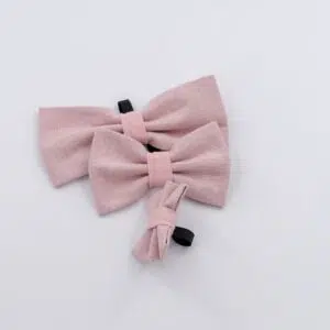 Dog Bow Tie Soft Pink Linen