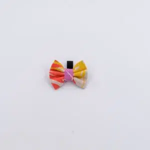 Multicolor Linen Dog Bow Tie
