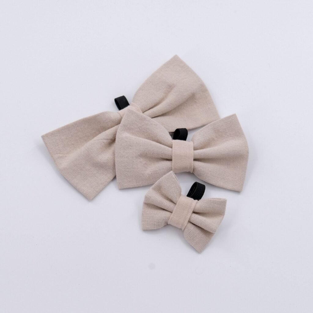 Bow Tie Cream Linen