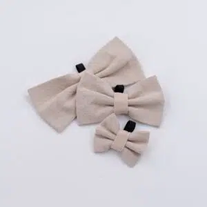 Dog Bow Tie Cream Linen