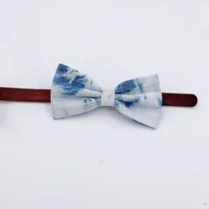 Blue Tie-Dye Dog Bow Tie