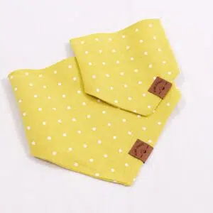 Dog Bandana Yellow Polka Dots