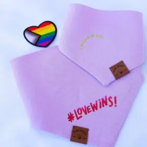 Dog Bandana "#Lovewins" Lilac Reversible 🌈💜
