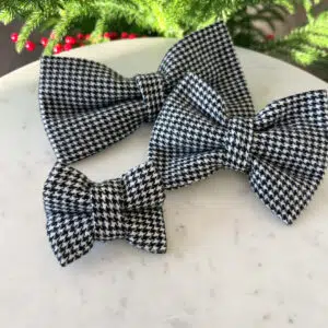 Dog Bow Tie Cotton Winter Frost
