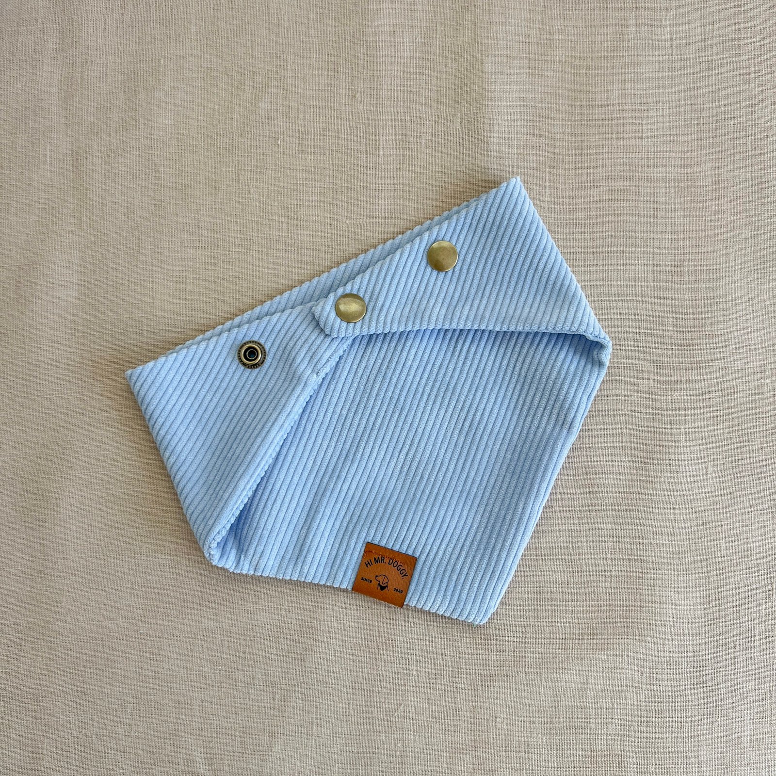 Dog Bandana | Blue Hydrangea Corduroy - Image 4