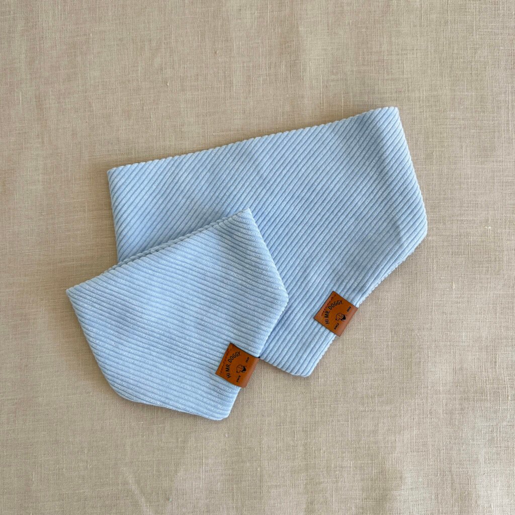 Dog Bandana | Blue Hydrangea Corduroy