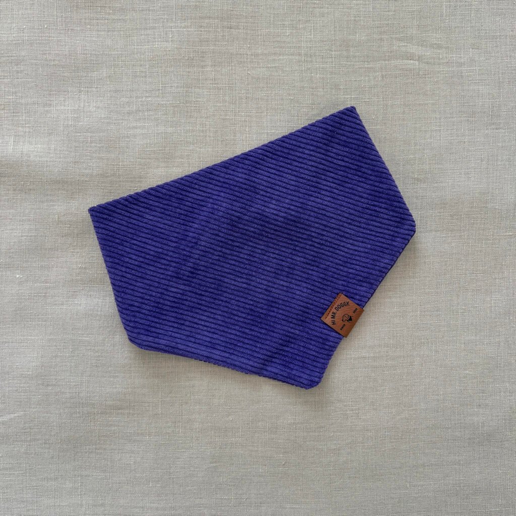 Dog Bandana Purple Texas Thistle Corduroy