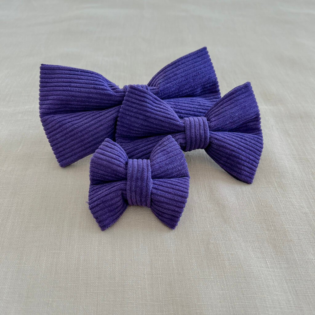 Bow Tie Corduroy Purple Texas Thistle