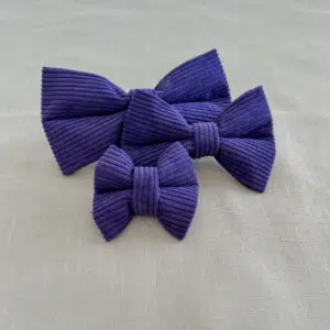 Dog Bow Tie Corduroy Purple Texas Thistle