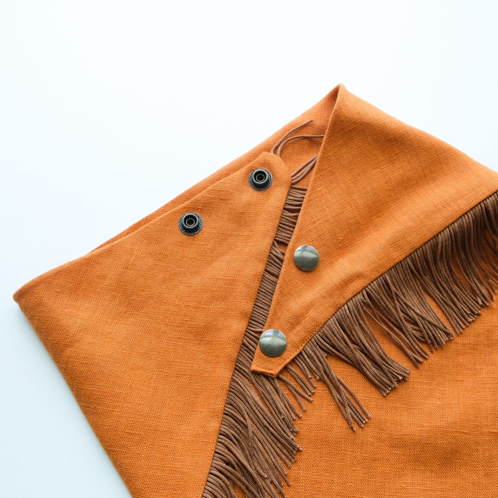 Dog Bandana – Orange Linen | Born to Bark, Raised to Rodeo ( Fringe ) - Image 5