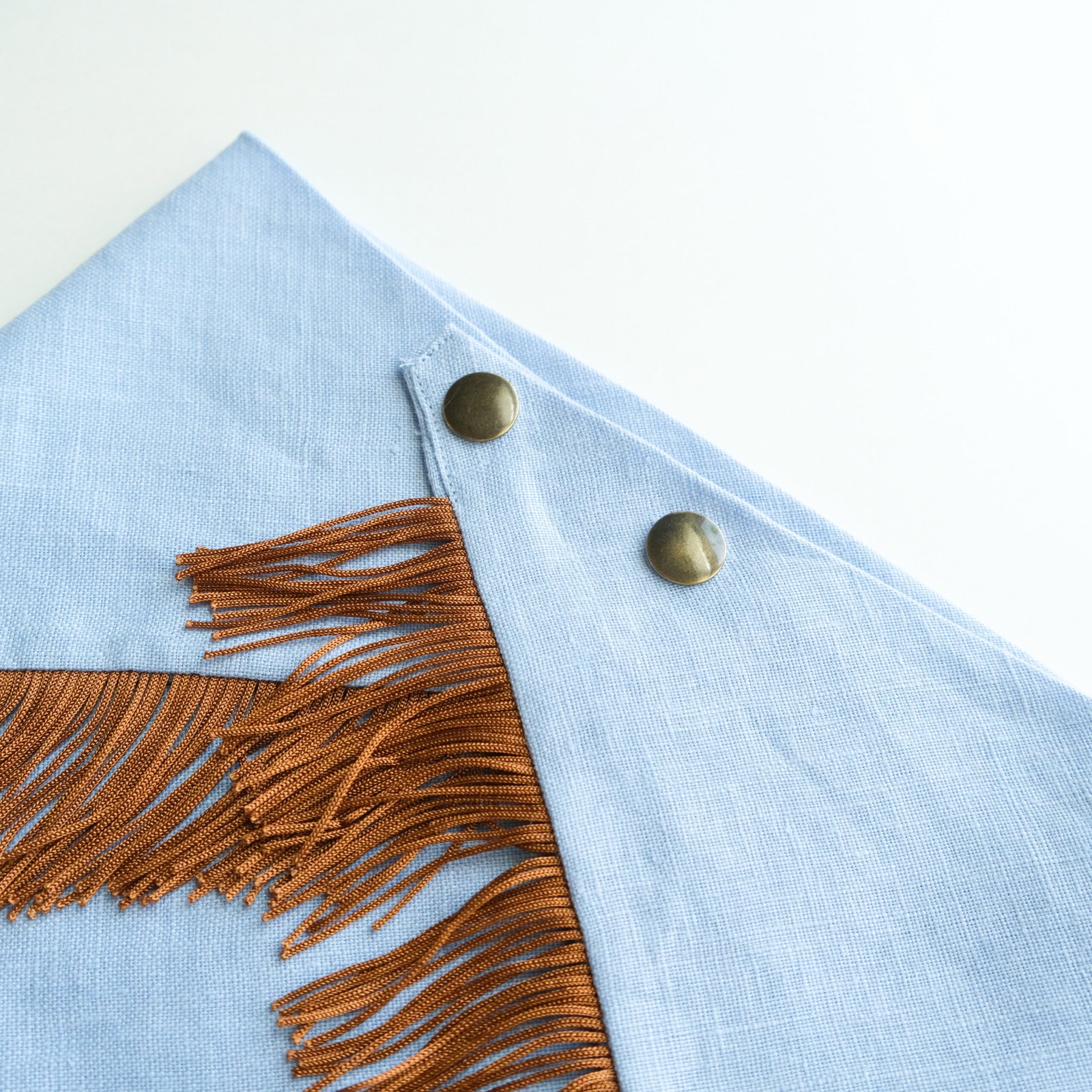 Dog Bandana – Blue Linen | Born to Bark, Raised to Rodeo ( Fringe ) - Image 5
