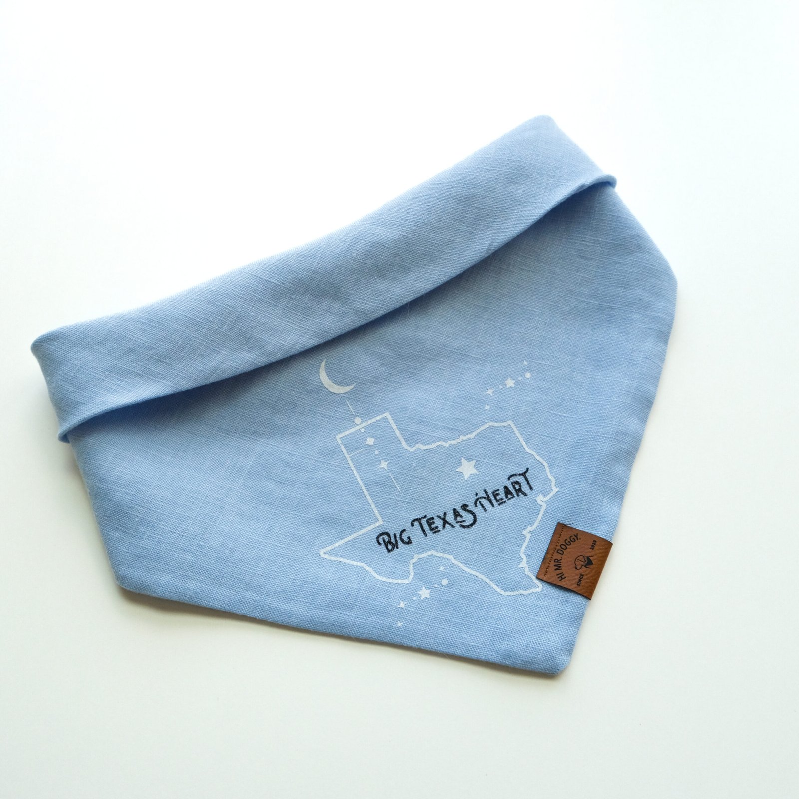 Dog Bandana - Blue Linen | Big Texas Heart - Image 3