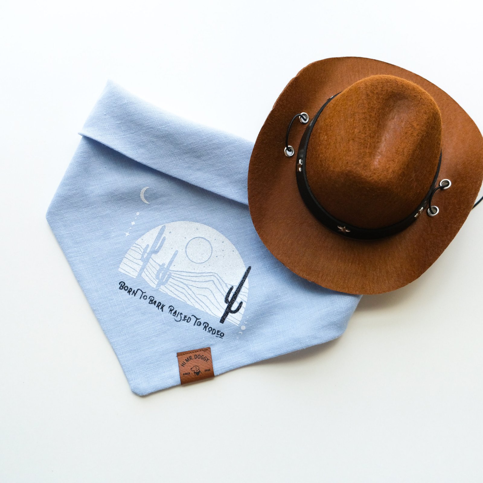 Dog Bandana – Blue Linen | Born to Bark, Raised to Rodeo - Image 5
