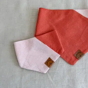 Reversible Orange & Pink Dog Bandana