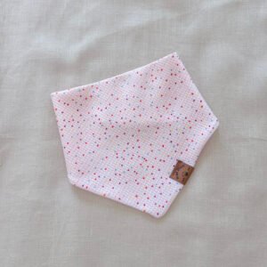 Festive Pink Multicolor Dots Dog Bandana
