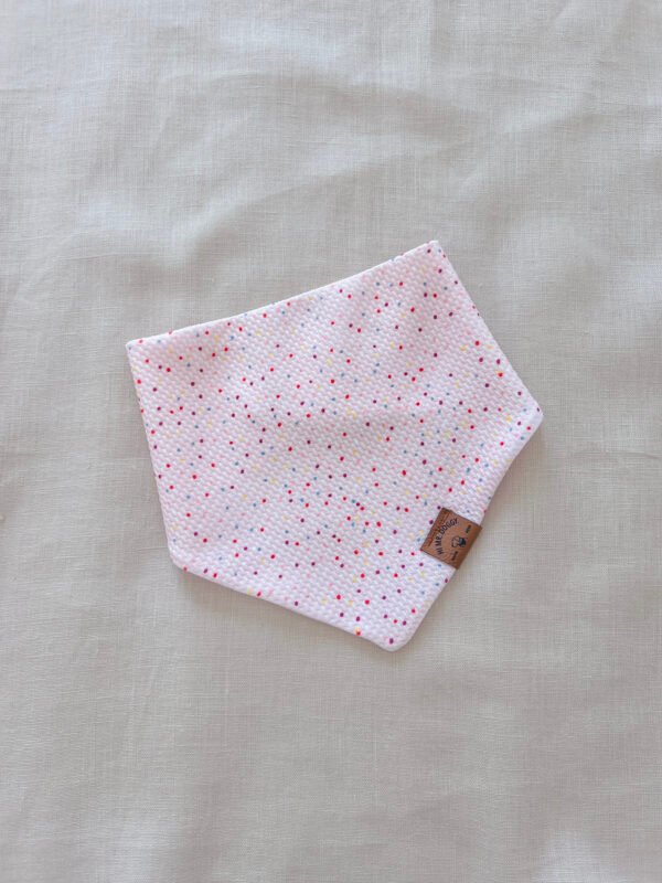 Festive Pink Multicolor Dots Dog Bandana