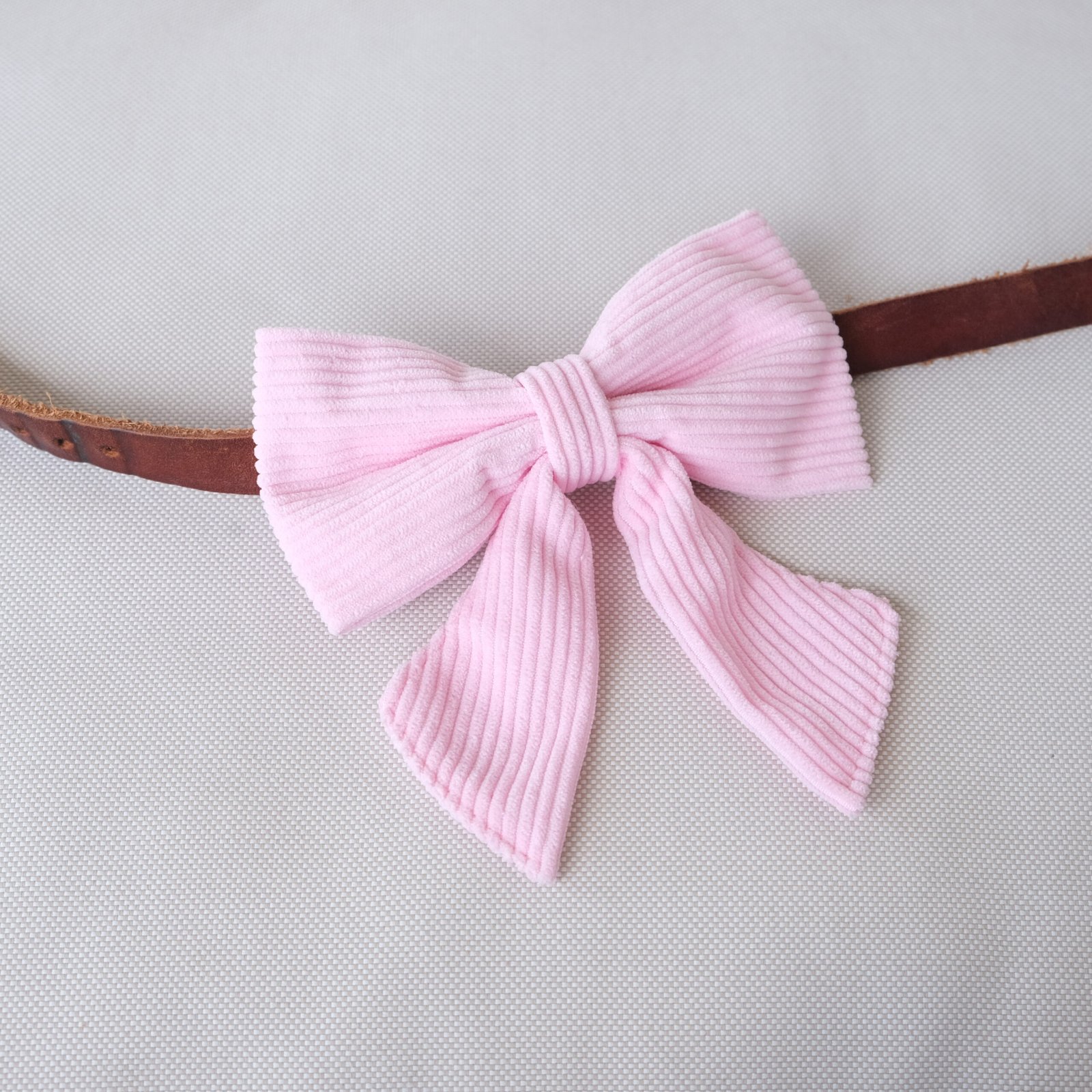 Pink Corduroy Sailor Bow – Dog & Cat Collar - Image 4