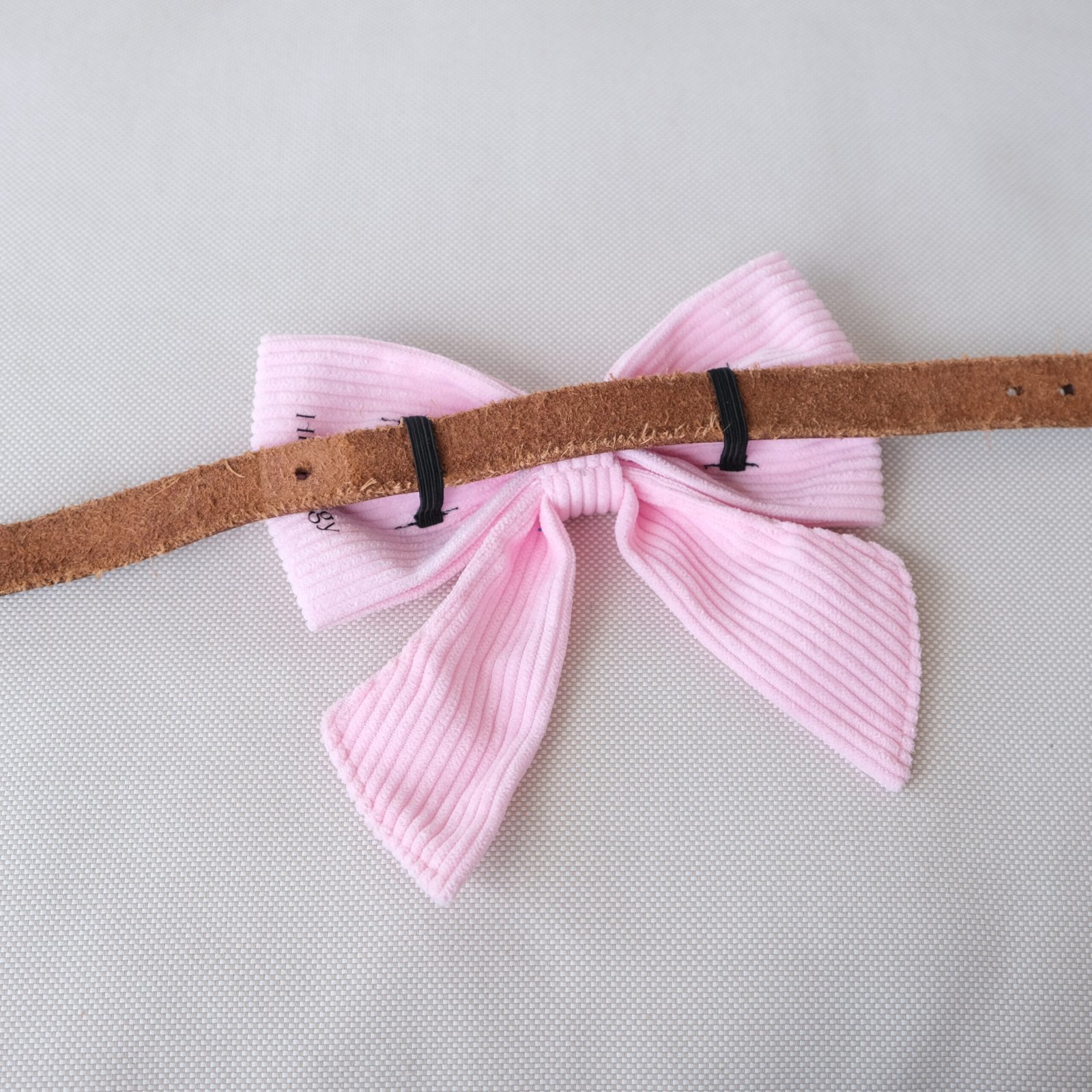Pink Corduroy Sailor Bow – Dog & Cat Collar - Image 5