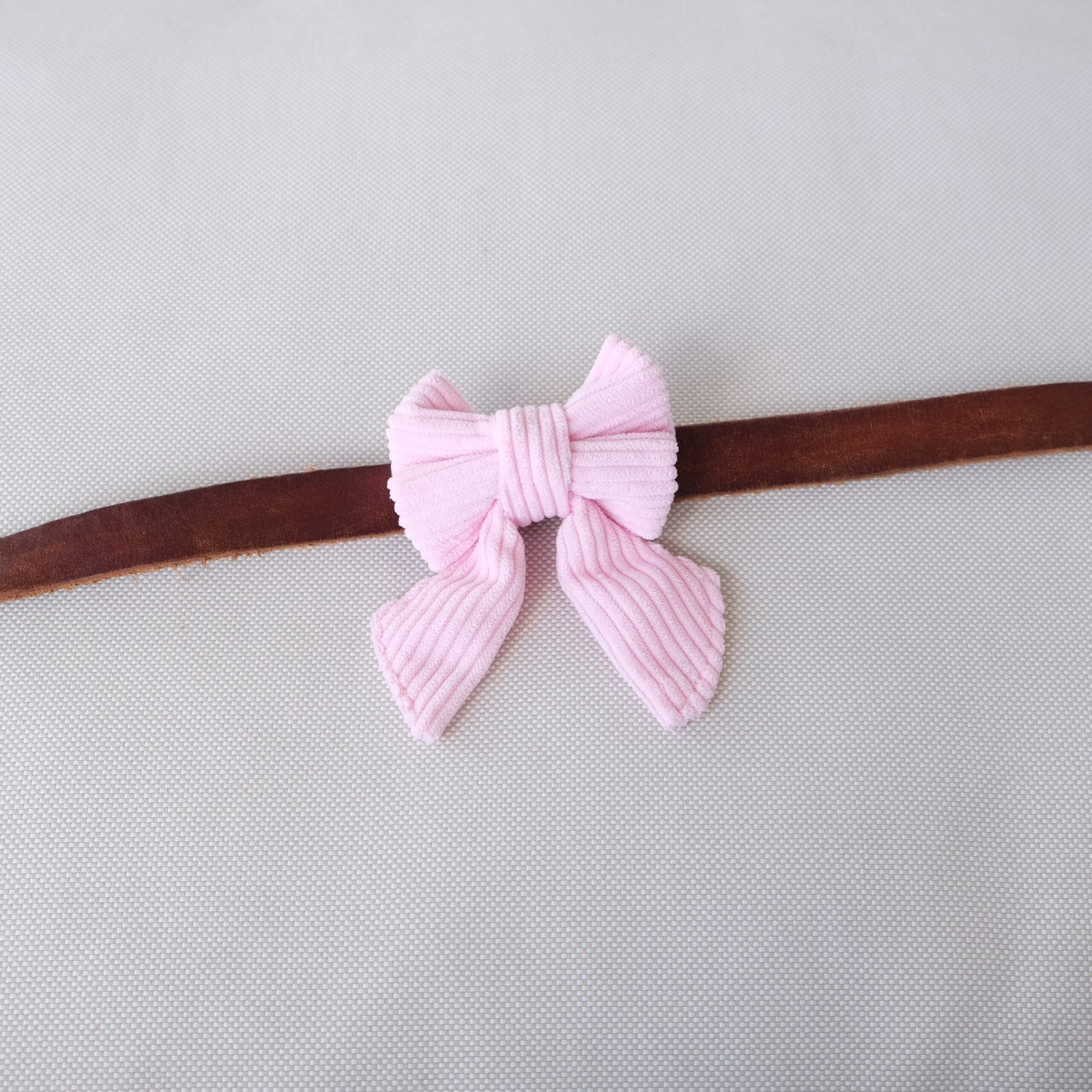 Pink Corduroy Sailor Bow – Dog & Cat Collar - Image 2