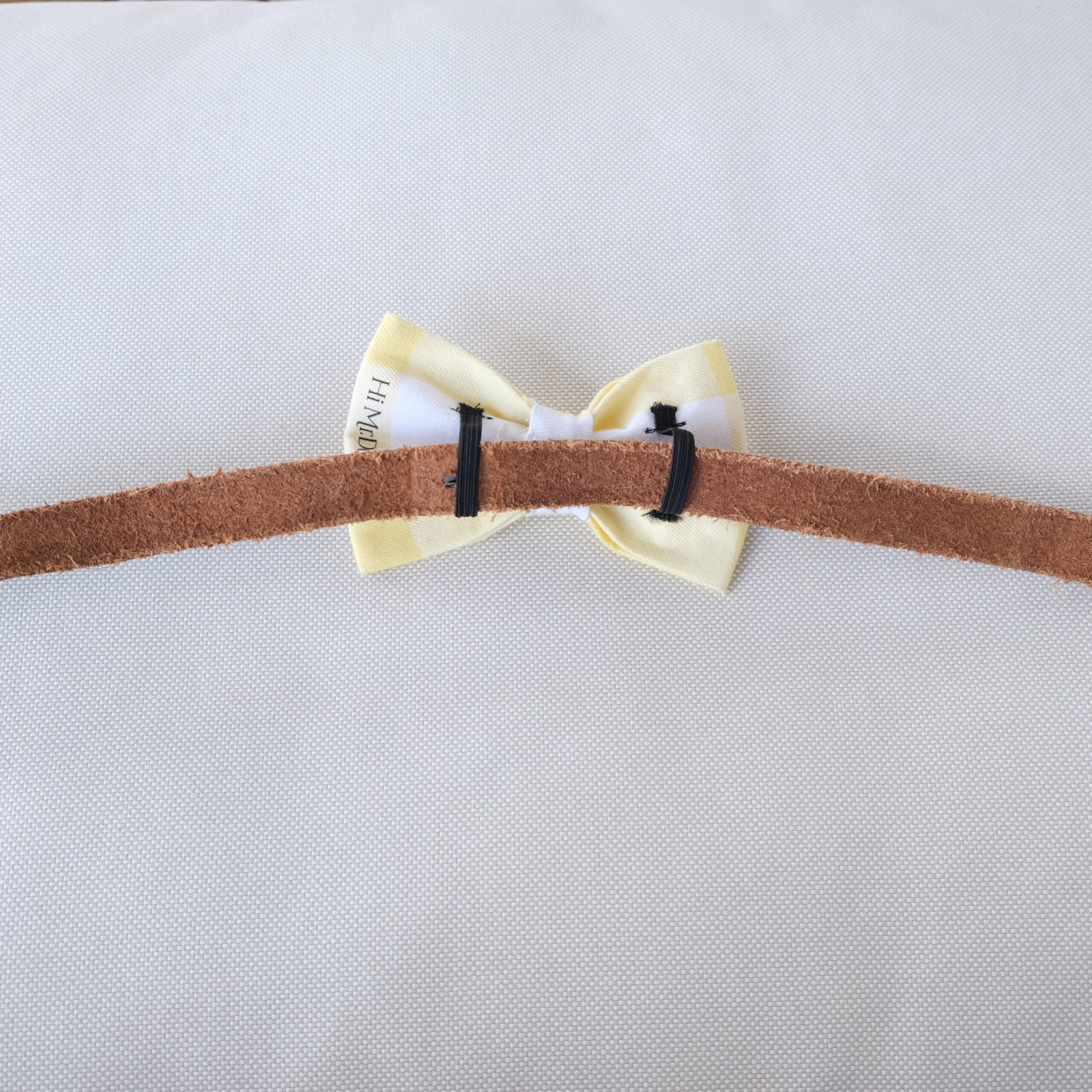 Dog Bow Tie - Yellow Buffalo Check - Image 3